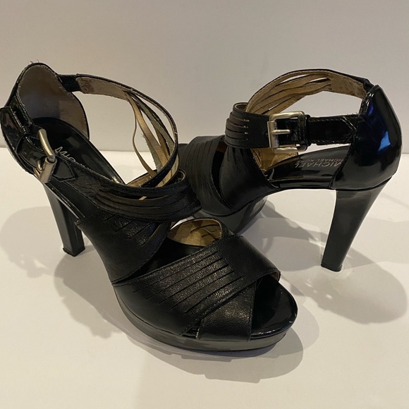 MICHAEL Michael Kors Strappy Ankle Strap Ultra High Heels Dress Sandals Sz 9 VGC - Picture 7 of 11